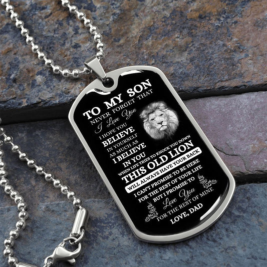 DOG TAG | TO MY SON BLACK & WHITE