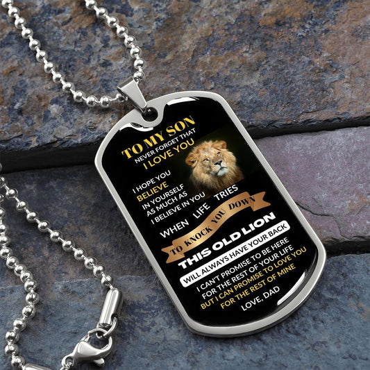 TO MY SON | DOG TAG NECKLACE