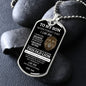 DOG TAG | TO MY SON