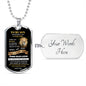 TO MY SON | DOG TAG NECKLACE