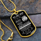 DOG TAG | TO MY SON BLACK & WHITE