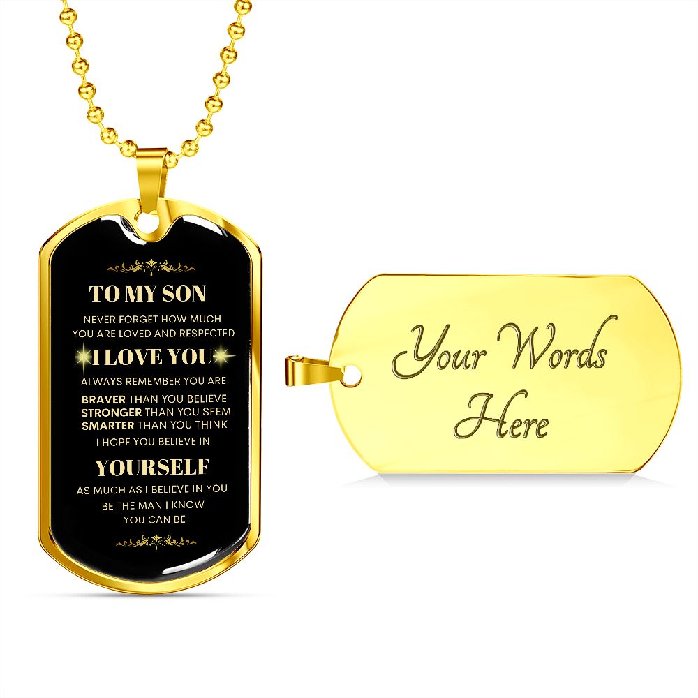 TO MY SON | DOG TAG