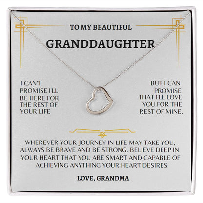 Delicate Heart Necklace | To My Beautifull Granddaughter