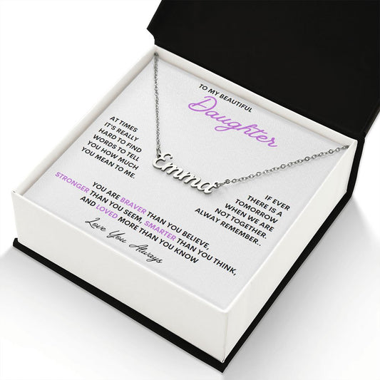 Beautiful Daughter | Custom Name Necklace with MC