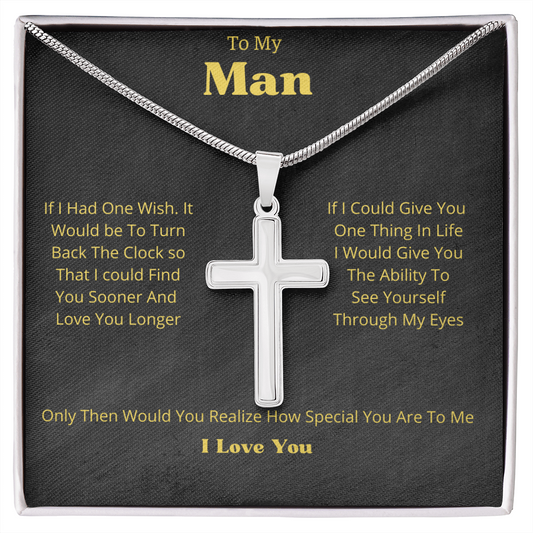 To My Man | Stainless Steel Cross Necklace