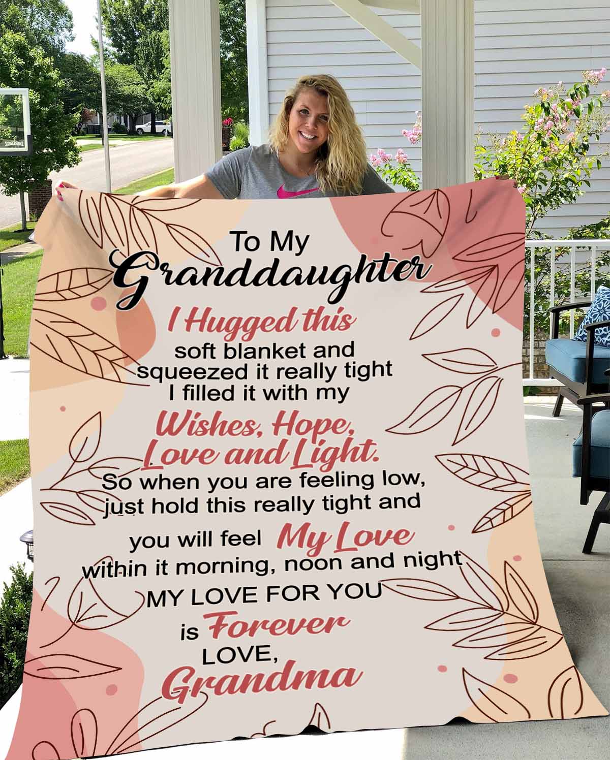 TO MY GRANDDAUGHTER | VPM Cozy Plush Fleece Blanket - 50x60