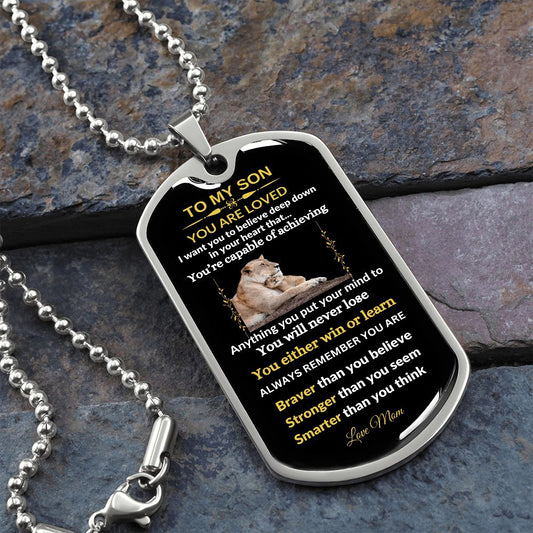 TO MY SON | DOG TAG NECKLACE