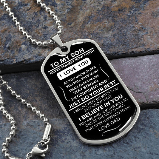 TO MY SON | DOG TAG NECKLACE