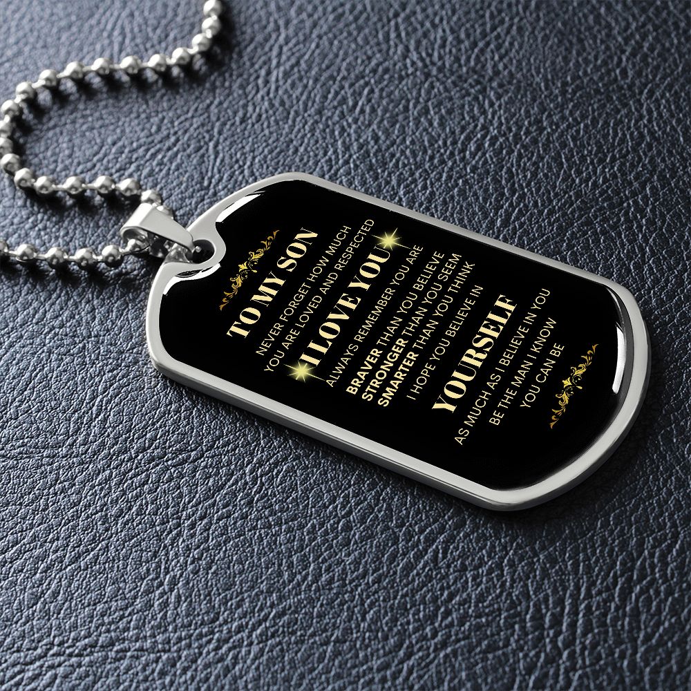 TO MY SON | DOG TAG