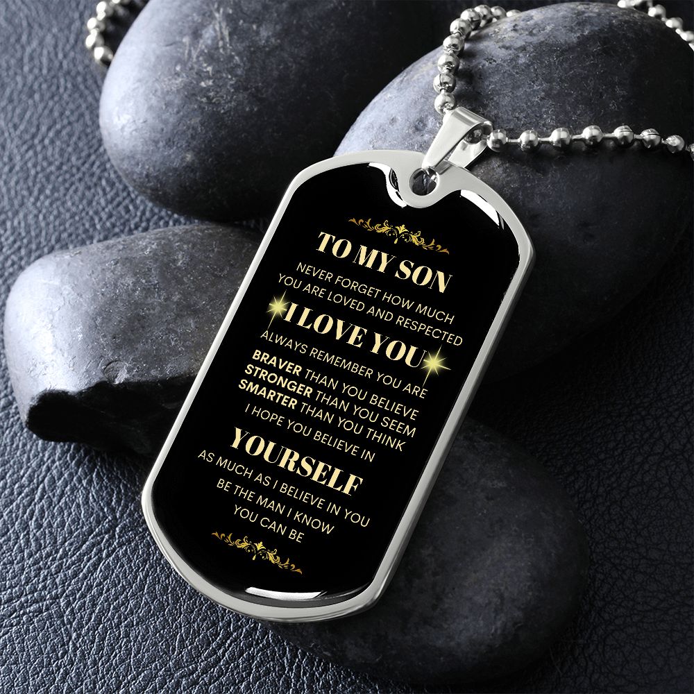 TO MY SON | DOG TAG