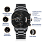 Buyer customized black chronograph watch