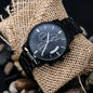 Buyer customized black chronograph watch