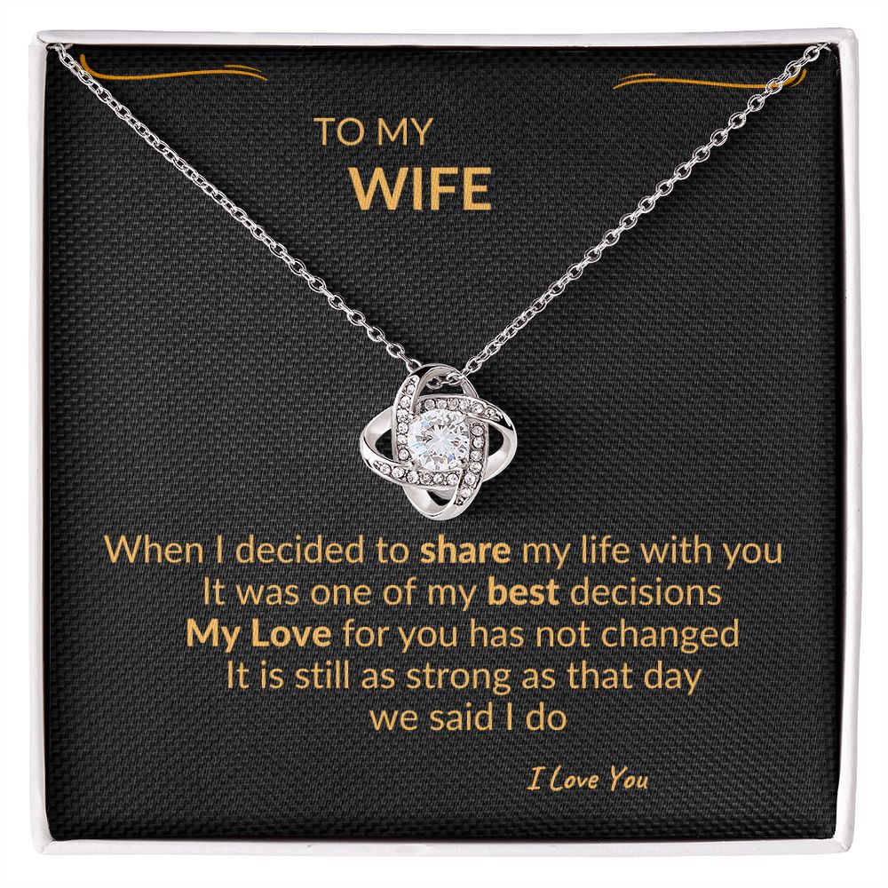 TO MY WIFE O | Love Knot Necklace