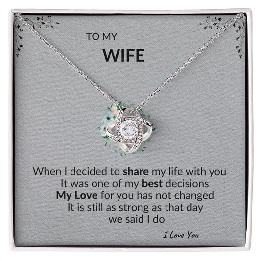 TO MY WIFE DECO | LOVE KNOT NECKLACE
