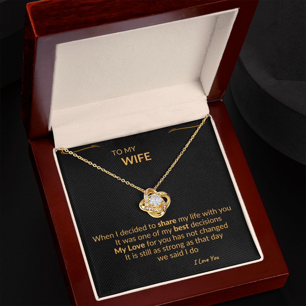 TO MY WIFE O | Love Knot Necklace