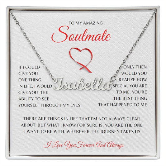 To My Soulmate | Custom Name Necklace (with MC)