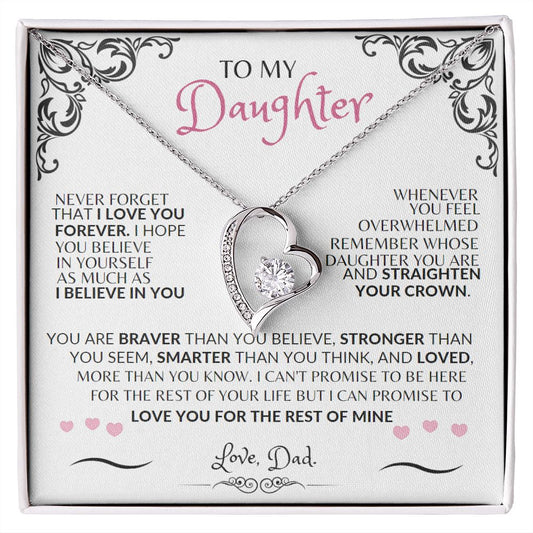 WHITE GOLD FOREVER LOVE NECKLACE | DAUGHTER